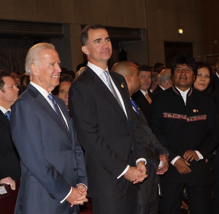 Prince Felipe with U.S. Vice President Joe Biden.